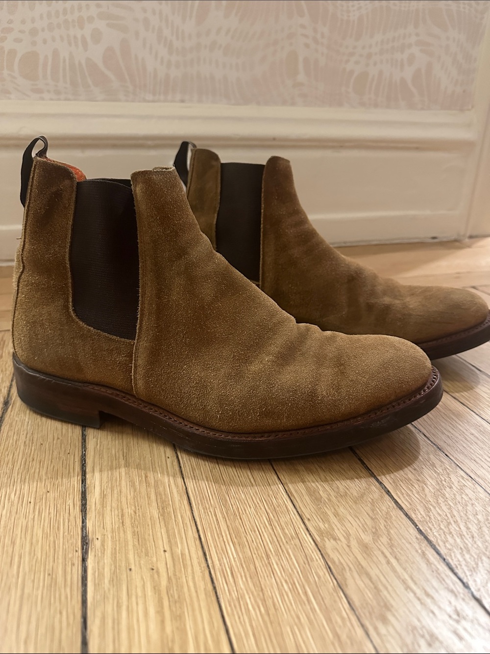 rag & bone Men's Brown Suede Chelsea Boots - 12
